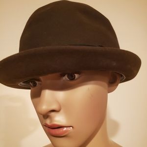 Vintage 1950s Dobbs Fifth Avenue Hats Olive Green Fedora